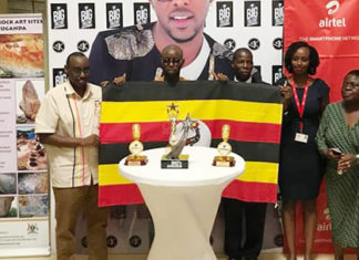Eddy Kenzo Takes Awards to Uganda Museum
