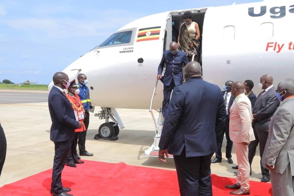 Dignitaries arriving at Entebbe Airport